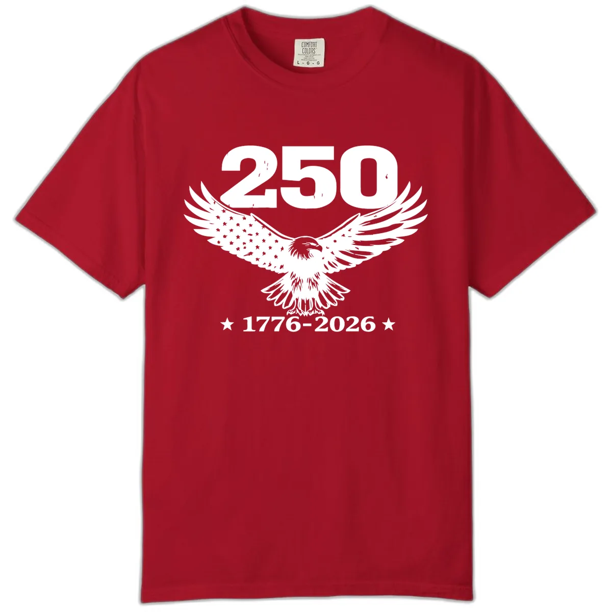 America 250th Anniversary Eagle Design Comfort Color in Red